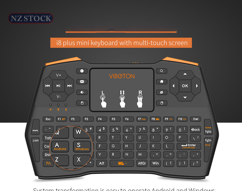 Wireless Keyboard with Touchpad Mouse