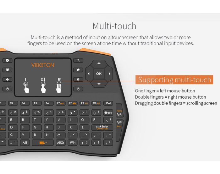 Wireless Keyboard with Touchpad Mouse