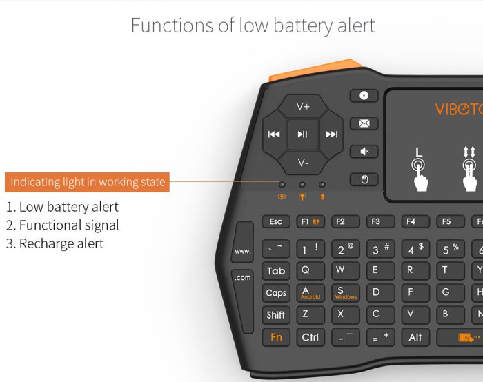 Wireless Keyboard with Touchpad Mouse