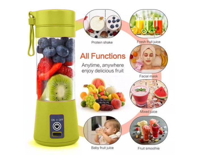 PORTABLE BLENDER 6 BLADES - LIGHT GREEN