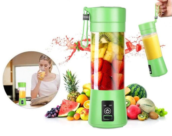 PORTABLE BLENDER 6 BLADES - LIGHT GREEN