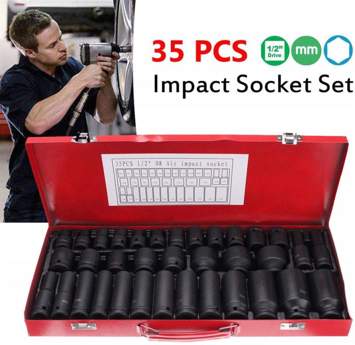 Air Impact Socket Sets 35pcs