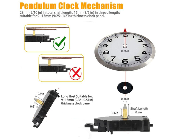 Wall Clock Movement Mechanism Repair Tools Kit