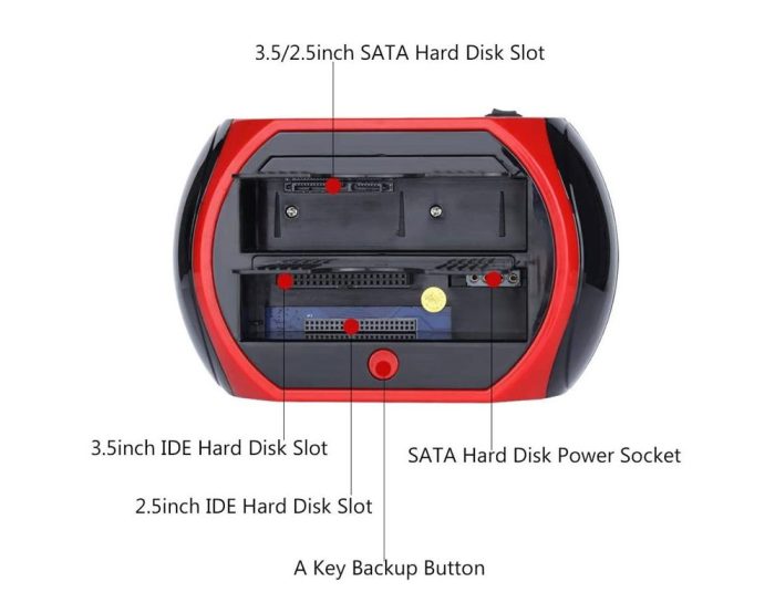 2.5/3.5" IDE/SATA HDD Docking Station +Card Reader