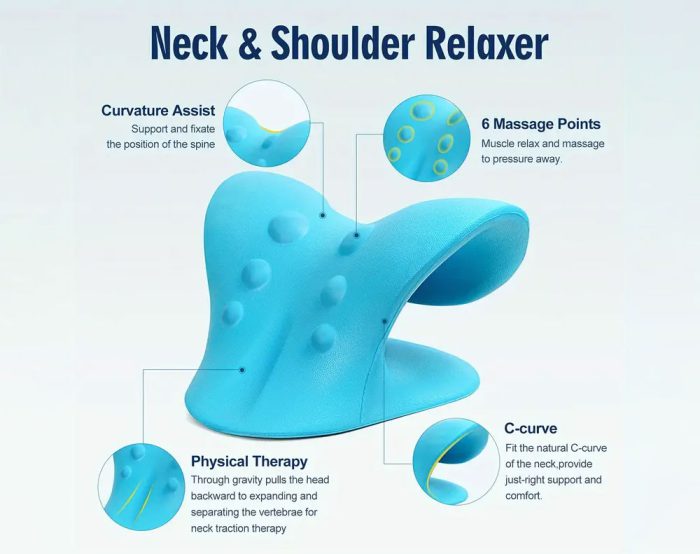 Shoulder Relaxer Pillow - Blue