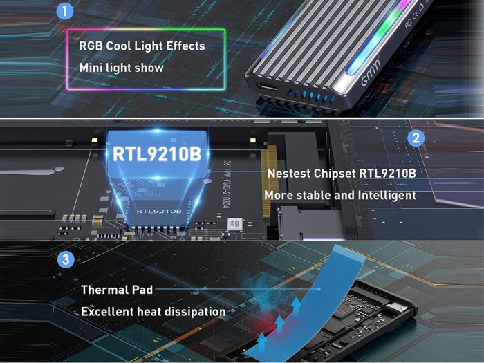 NVME NGFF SSD Hard Drive Enclosure