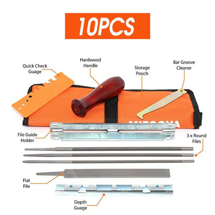 10Pcs Chainsaw File Filing Kit