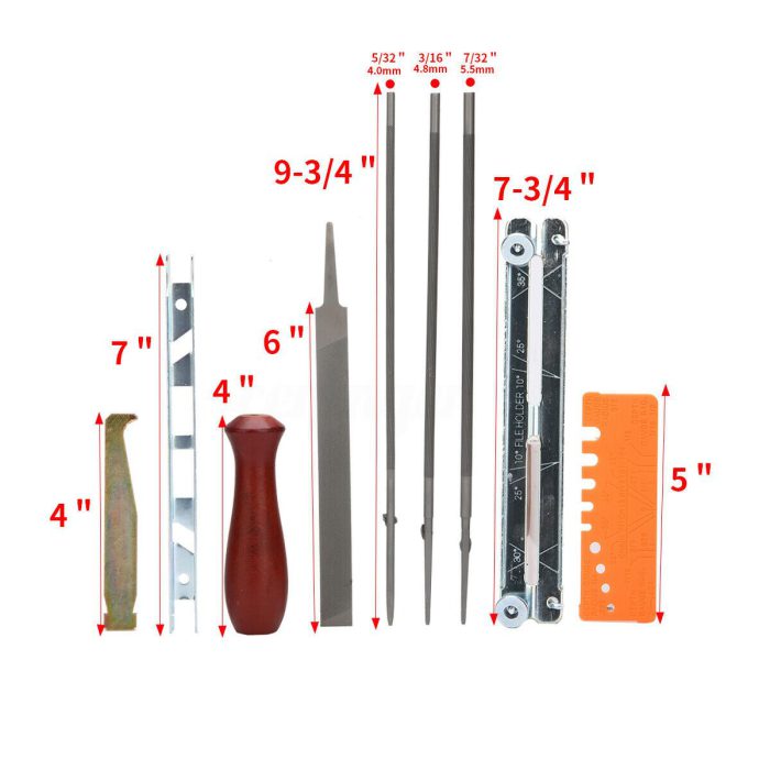 10Pcs Chainsaw File Filing Kit