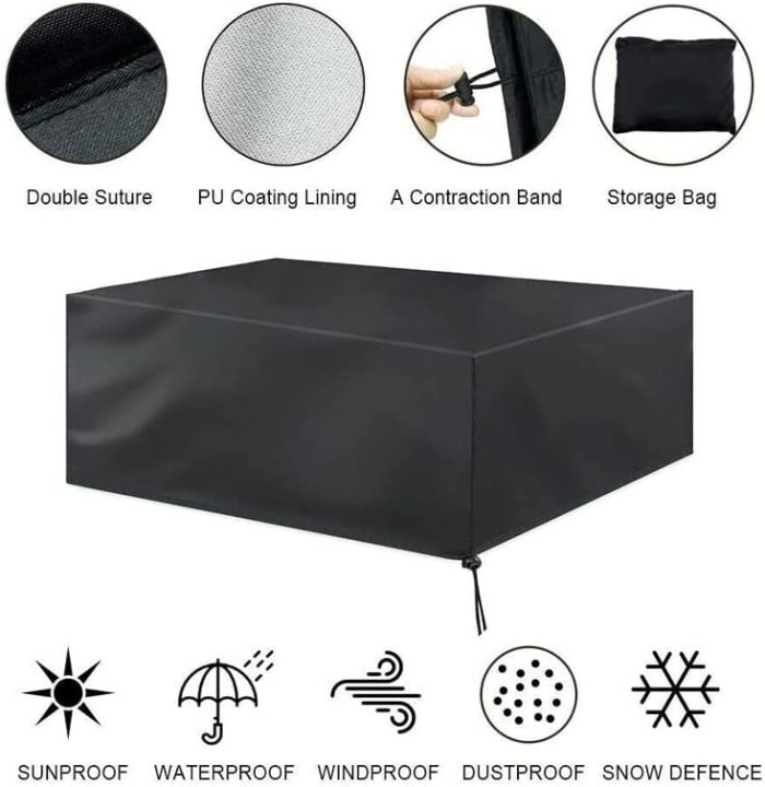 Furniture Cover Black - 315 X 160 X 74cm