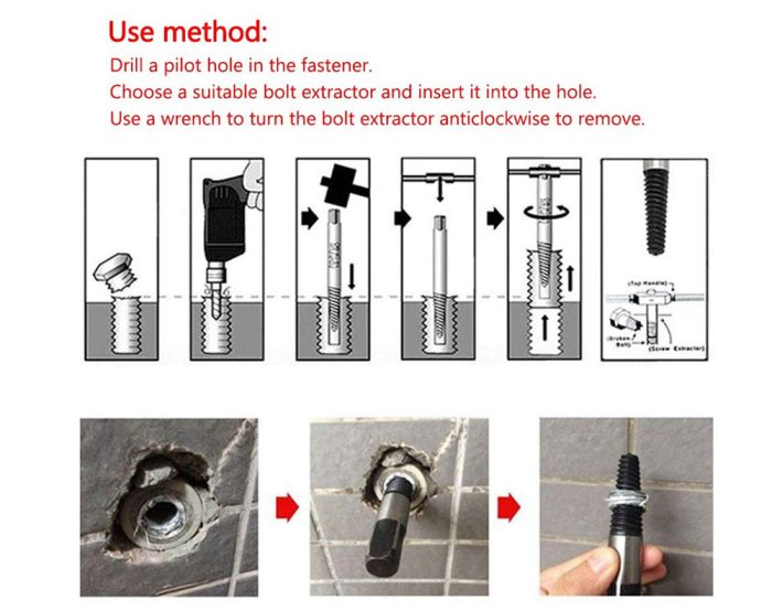 12Pcs Drill Bits Screw Extractor