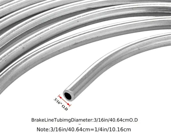 25Ft Roll Coil 3/16'' Fuel Pipe Kit & 15 Fittings