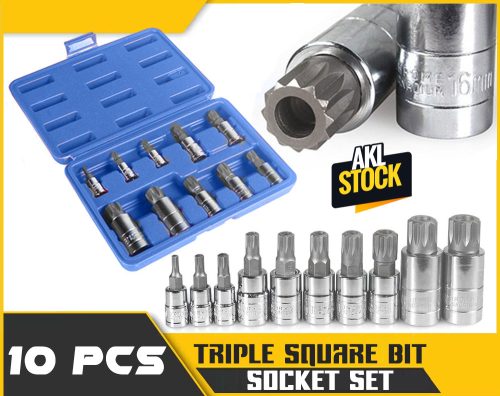 10pcs Spline Bit Socket