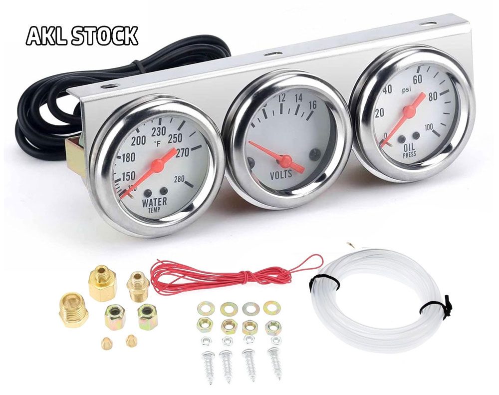 3-in-1 Oil Pressure Gauge for Cars