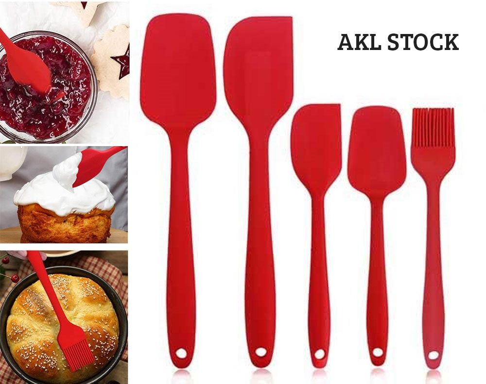 5-Piece Silicone Spatula Set for Non-Stick Wares