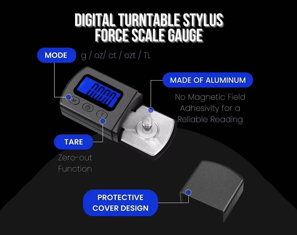 Turntable Stylus Force Scale Balance Gauge