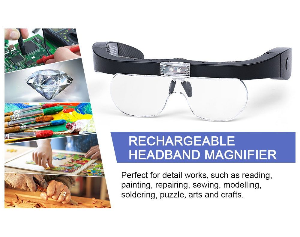 Rechargeable Headband Magnifier