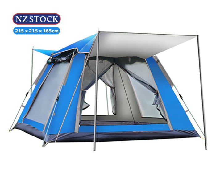 Camping Tent Blue 3-4 Persons