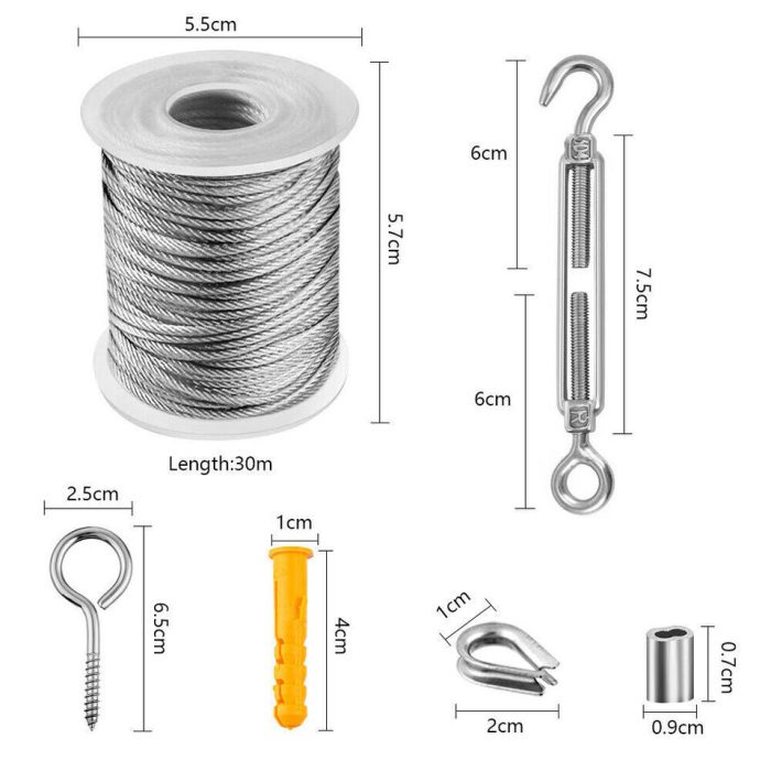 30M Wire Rope Cable Kit