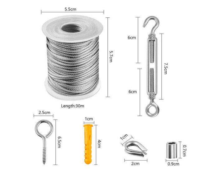 30M Wire Rope Cable Kit