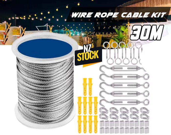 30M Wire Rope Cable Kit