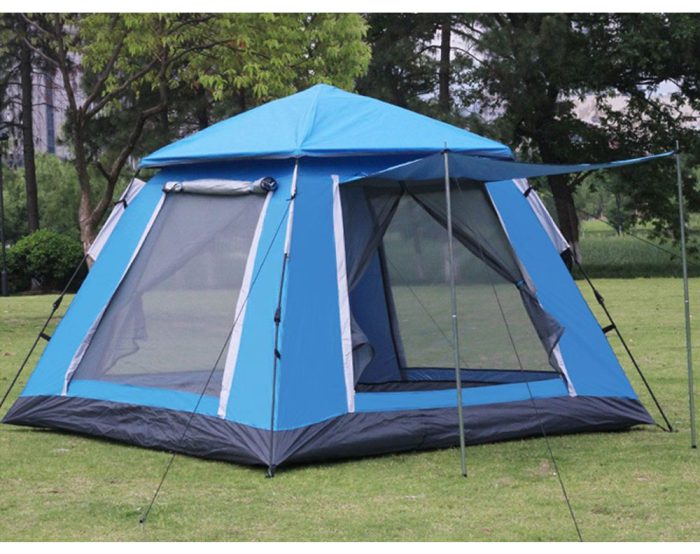 Camping Tent Blue 3-4 Persons