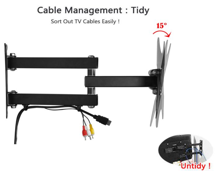 TV LCD LED Wall Bracket Wall Mount Arm 14"- 42"