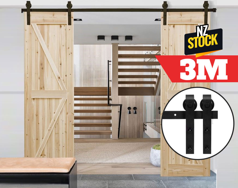 Two Door Hardware Sliding Barn Track 3M