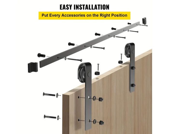 Two Door Hardware Sliding Barn Track 3M