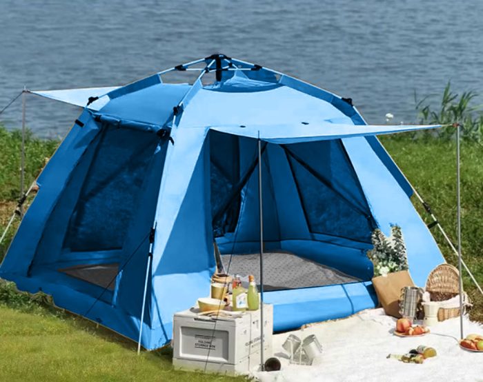 Camping Tent Blue 3-4 Persons - Image 7