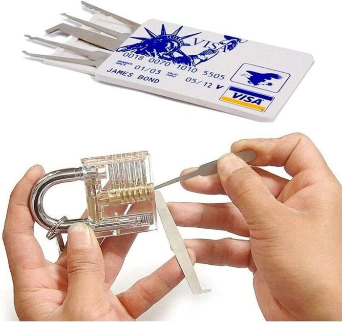 33Pcs Lockpicking Practice Lock Clear Lockpicking Set