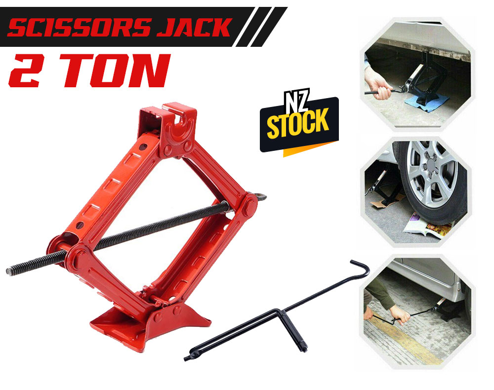 2 Ton Scissors Jack - Red