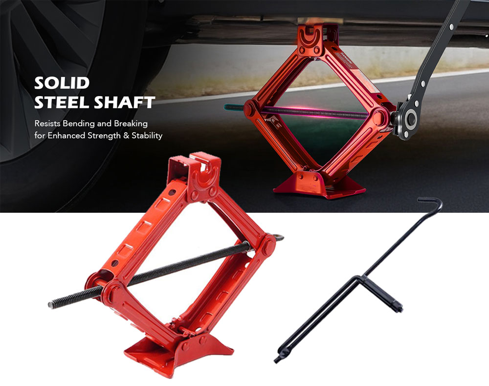 2 Ton Scissors Jack - Red