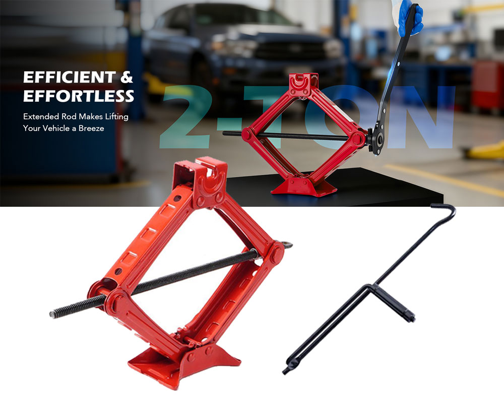 2 Ton Scissors Jack - Red