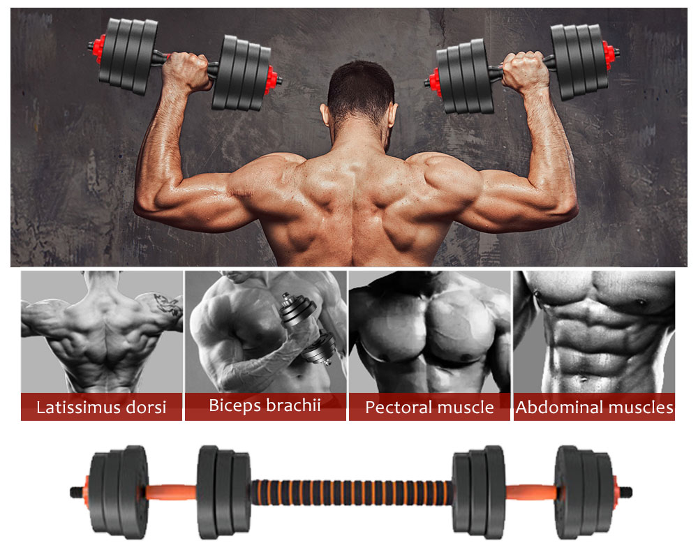 Adjustable Dumbbell Barbell 20KG