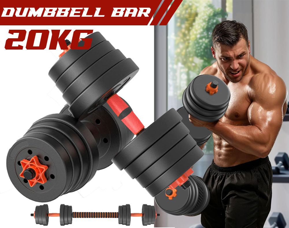 Adjustable Dumbbell Barbell 20KG