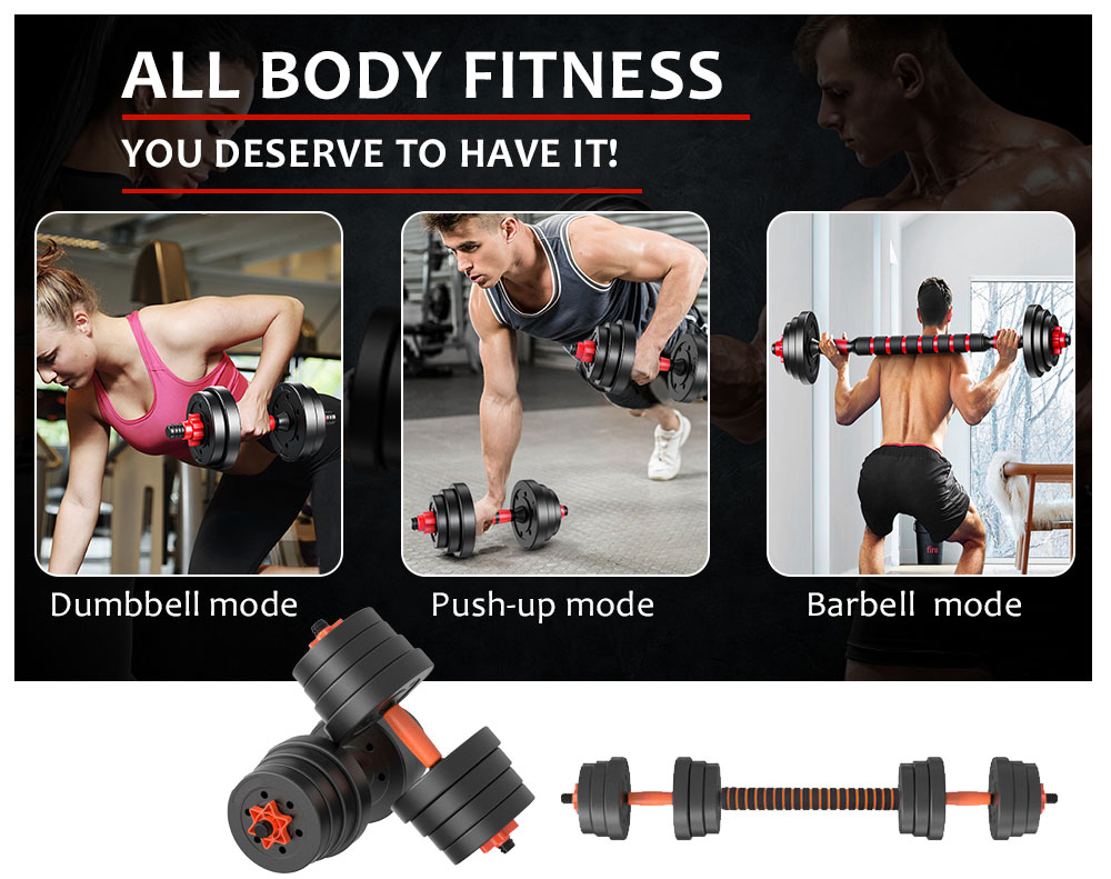 Adjustable Dumbbell Barbell 20KG