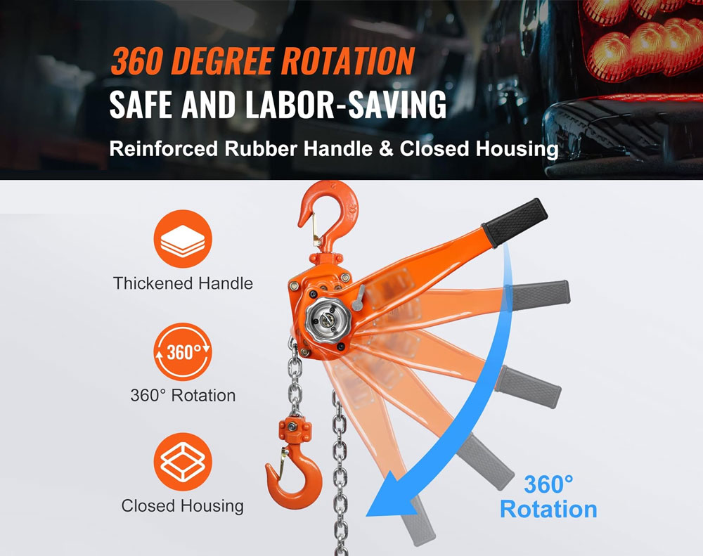 Lever Block Chain Hoist Orange